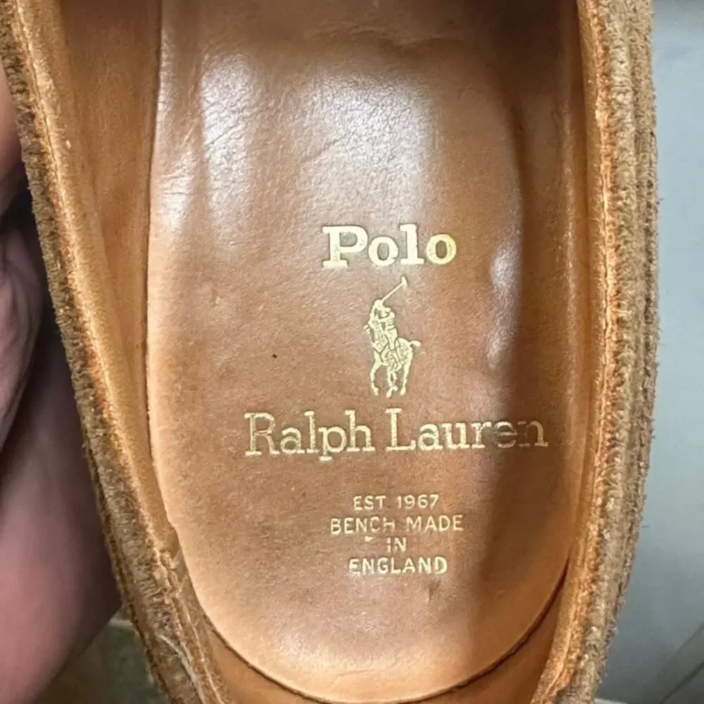 VGUC Crockett & Jones x Ralph Lauren Westgate Snuff Suede Oxford Wingtip 9.5 D